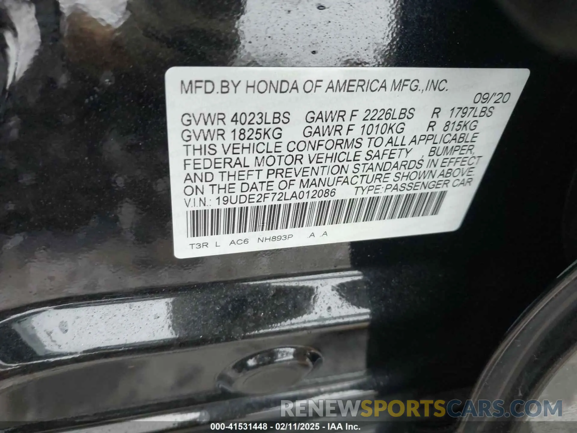 9 fotografías del automóvil dañado 19UDE2F72LA012086 ACURA ILX 2020