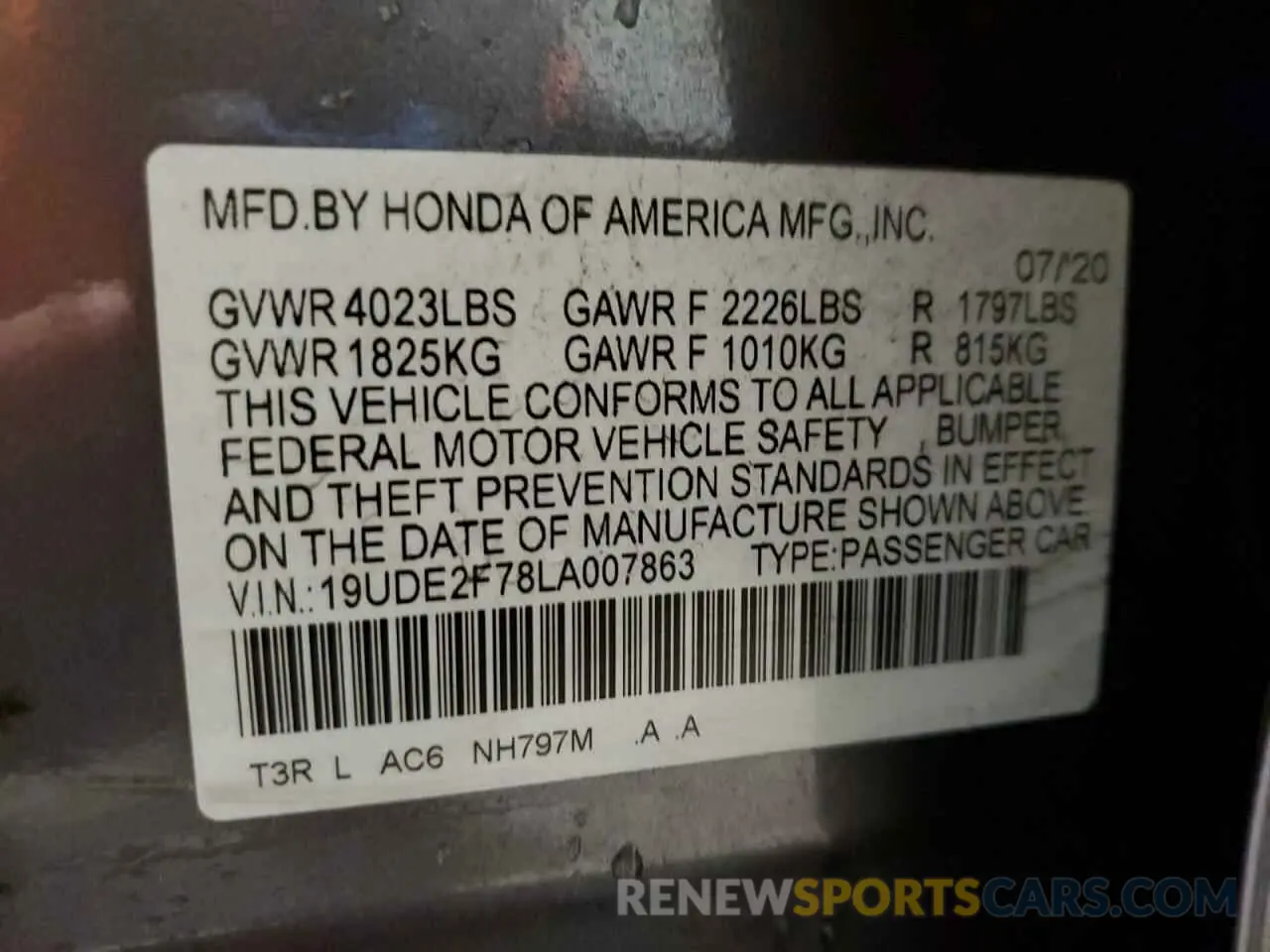 13 fotografías del automóvil dañado 19UDE2F78LA007863 ACURA ILX 2020