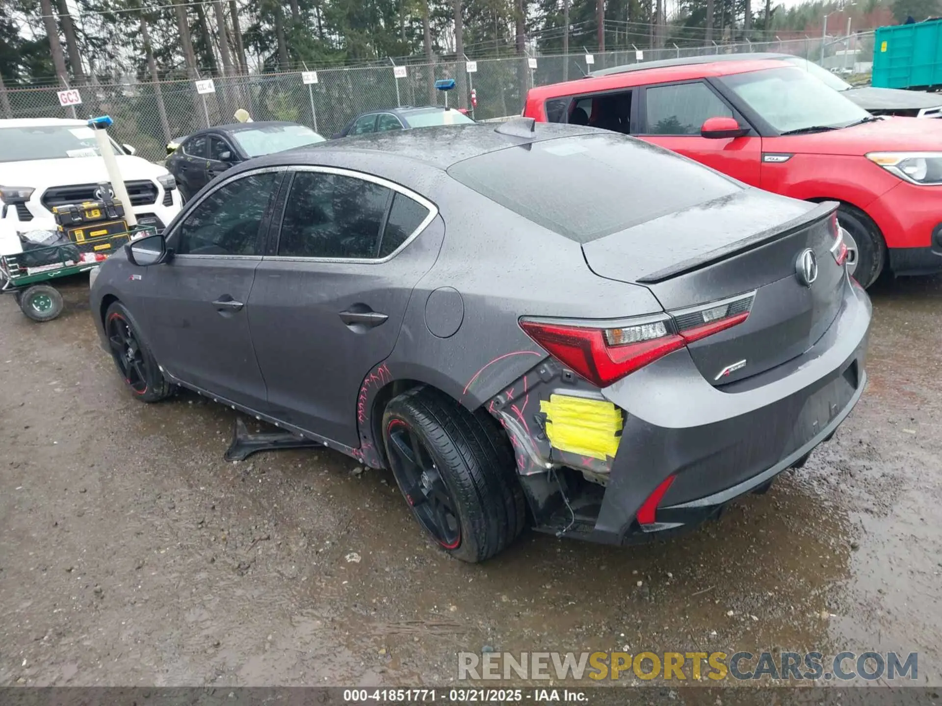 3 fotografías del automóvil dañado 19UDE2F81LA003713 ACURA ILX 2020