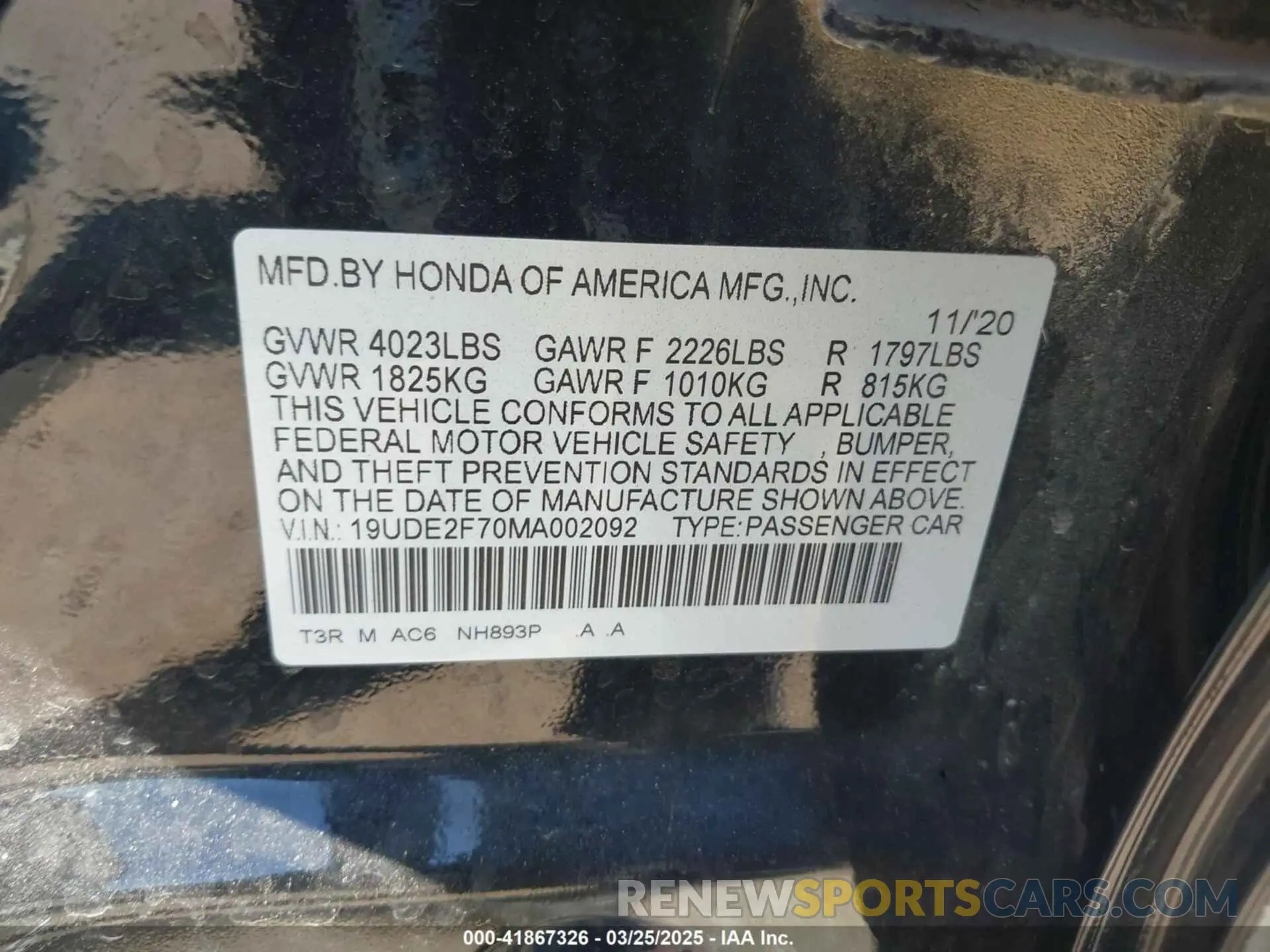 9 fotografías del automóvil dañado 19UDE2F70MA002092 ACURA ILX 2021