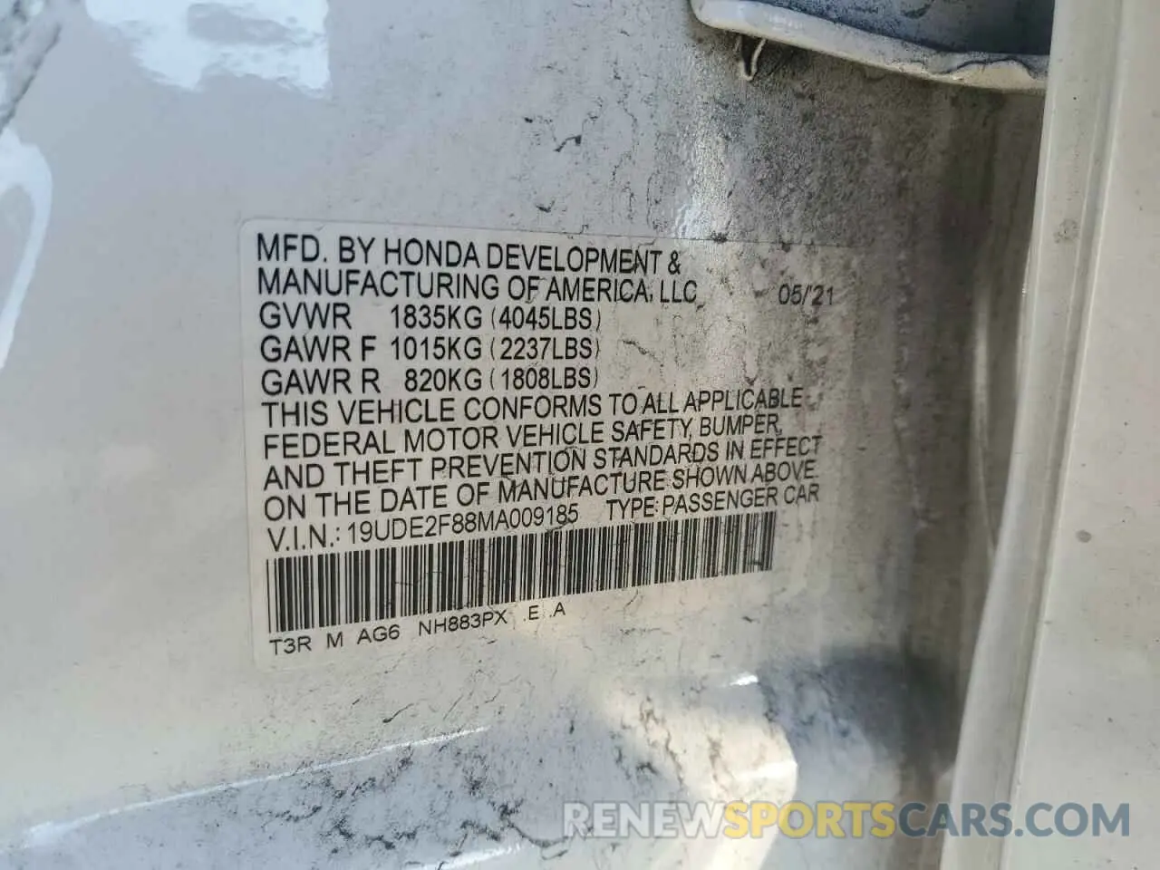 12 fotografías del automóvil dañado 19UDE2F88MA009185 ACURA ILX 2021