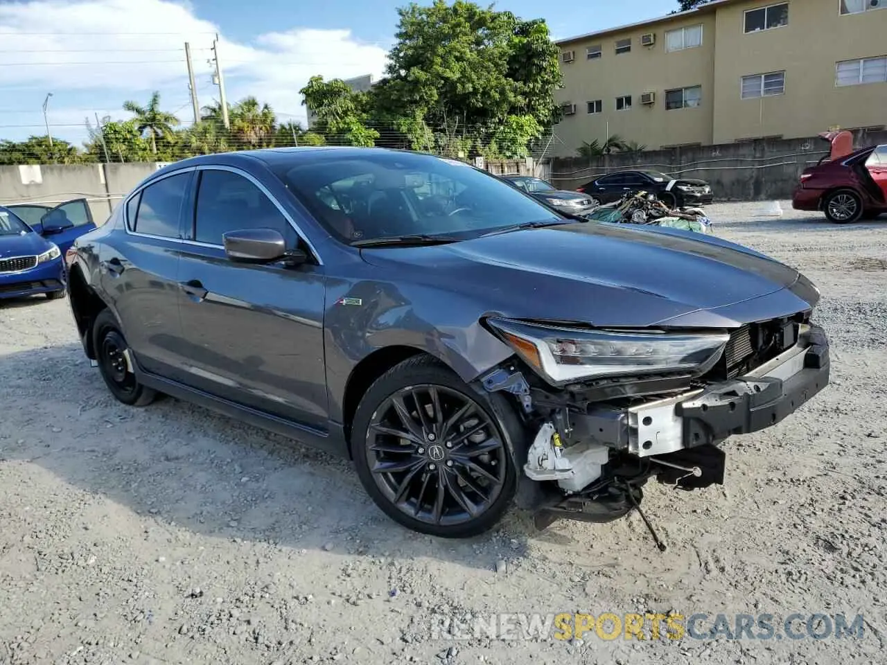 4 fotografías del automóvil dañado 19UDE2F81NA005836 ACURA ILX 2022