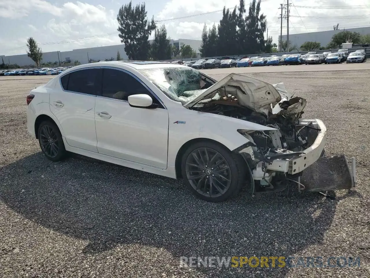 4 fotografías del automóvil dañado 19UDE2F82NA008860 ACURA ILX 2022