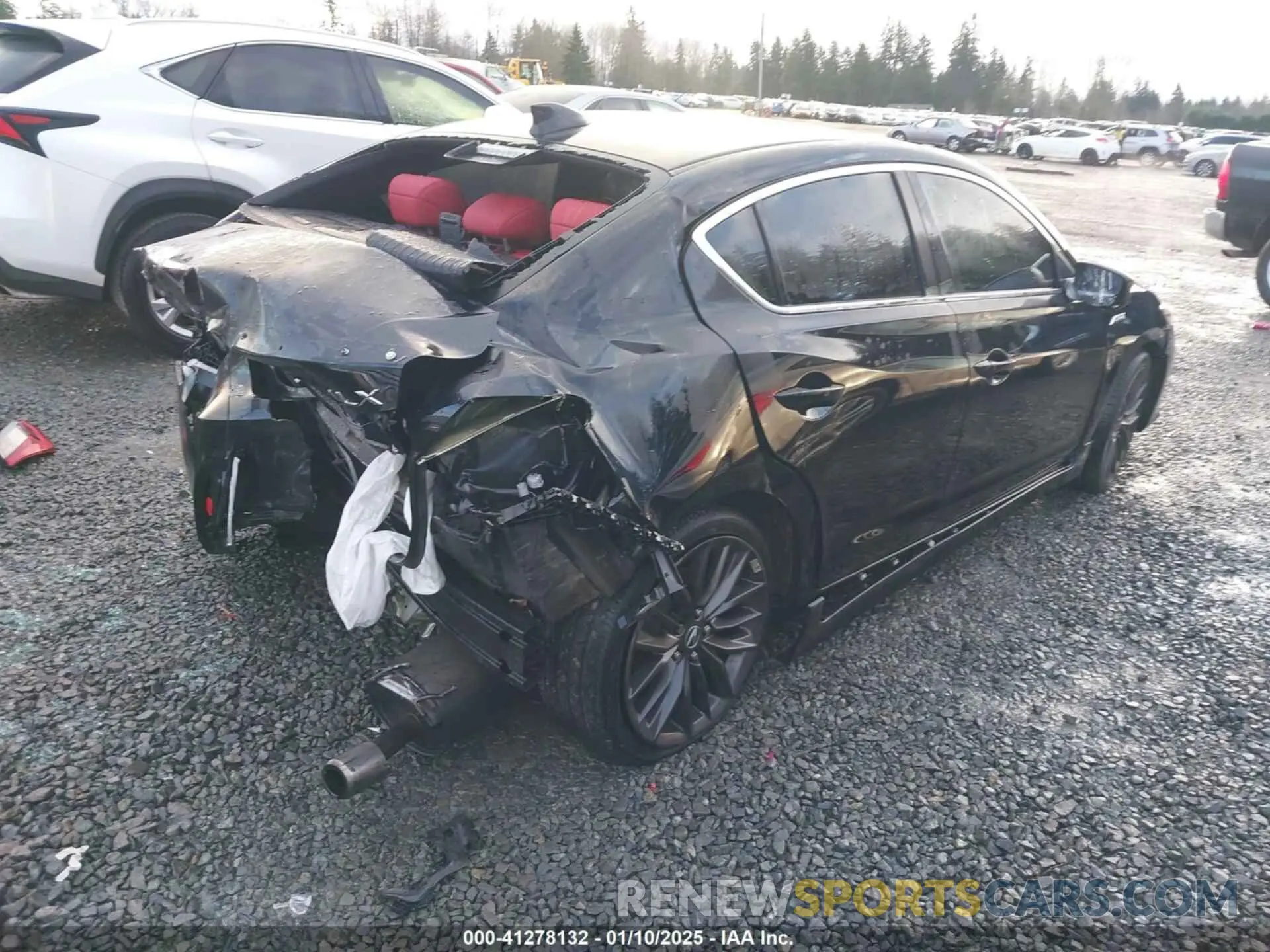 4 fotografías del automóvil dañado 19UDE2F83NA000430 ACURA ILX 2022