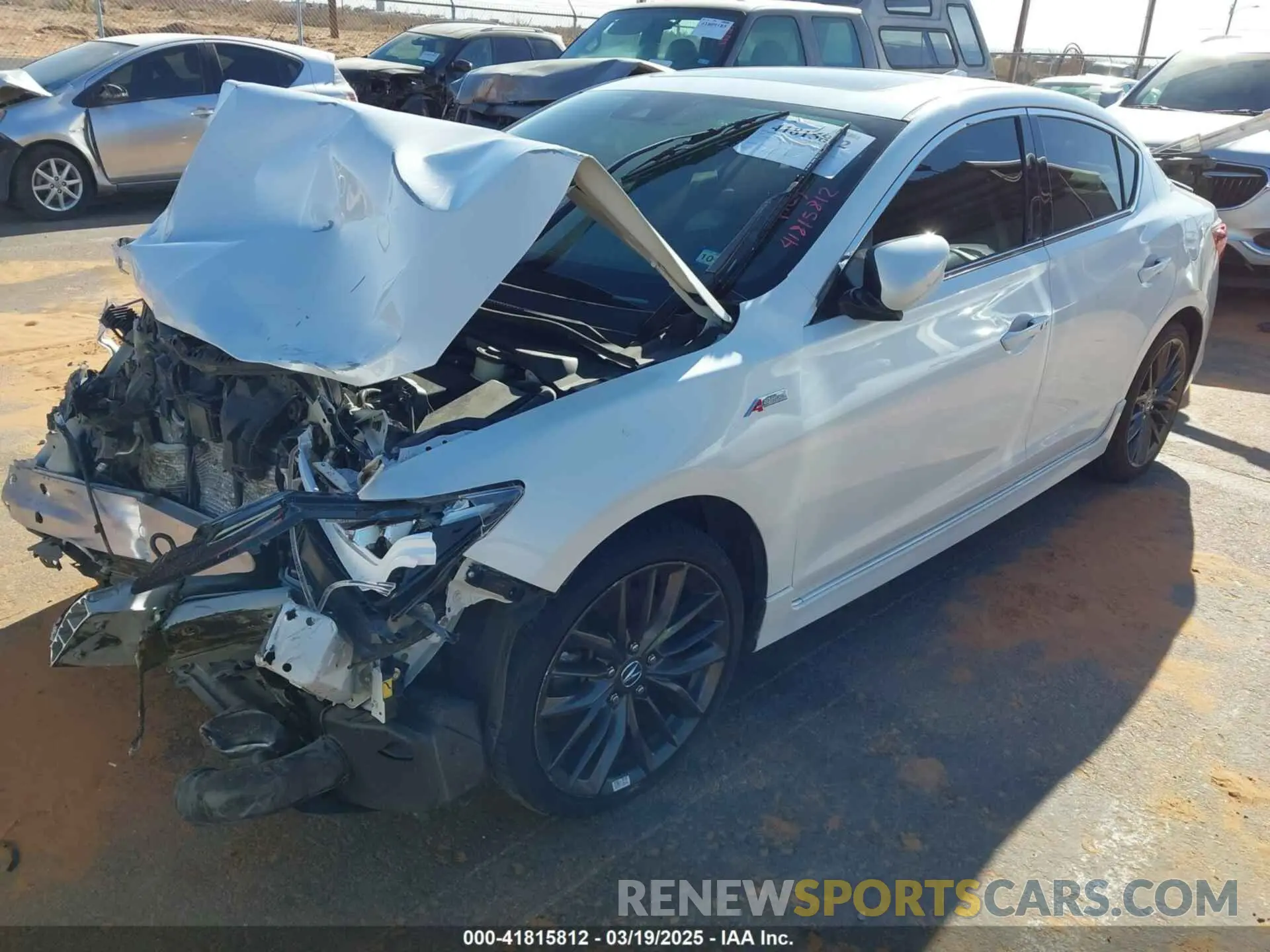2 fotografías del automóvil dañado 19UDE2F86NA000020 ACURA ILX 2022