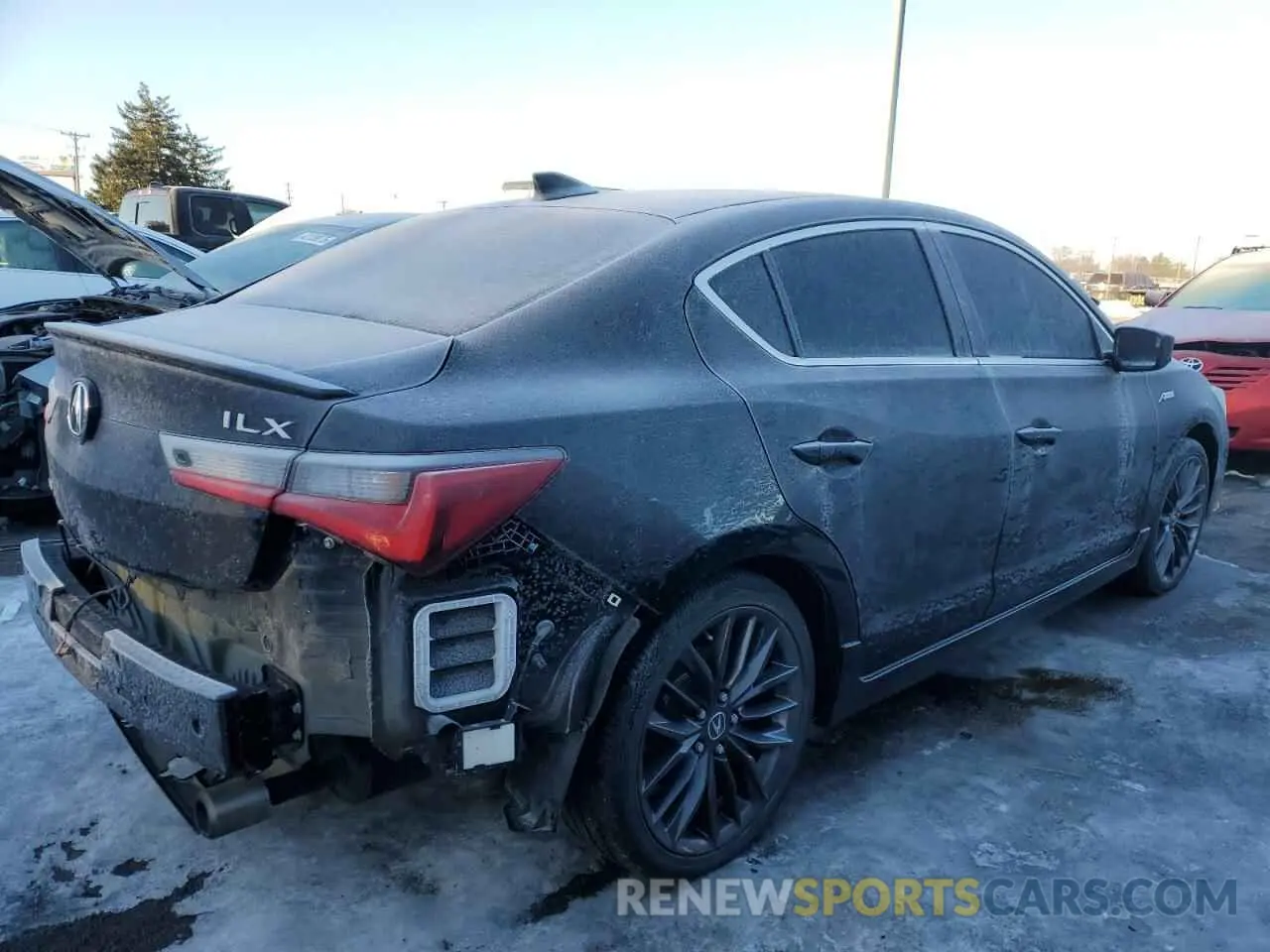 3 fotografías del automóvil dañado 19UDE2F8XNA002370 ACURA ILX 2022