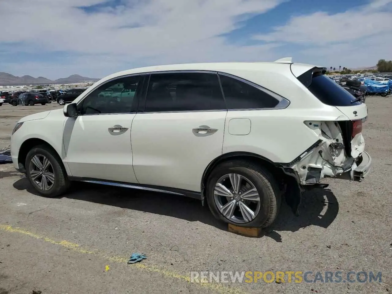 2 fotografías del automóvil dañado 5J8YD3H34KL008337 ACURA MDX 2019