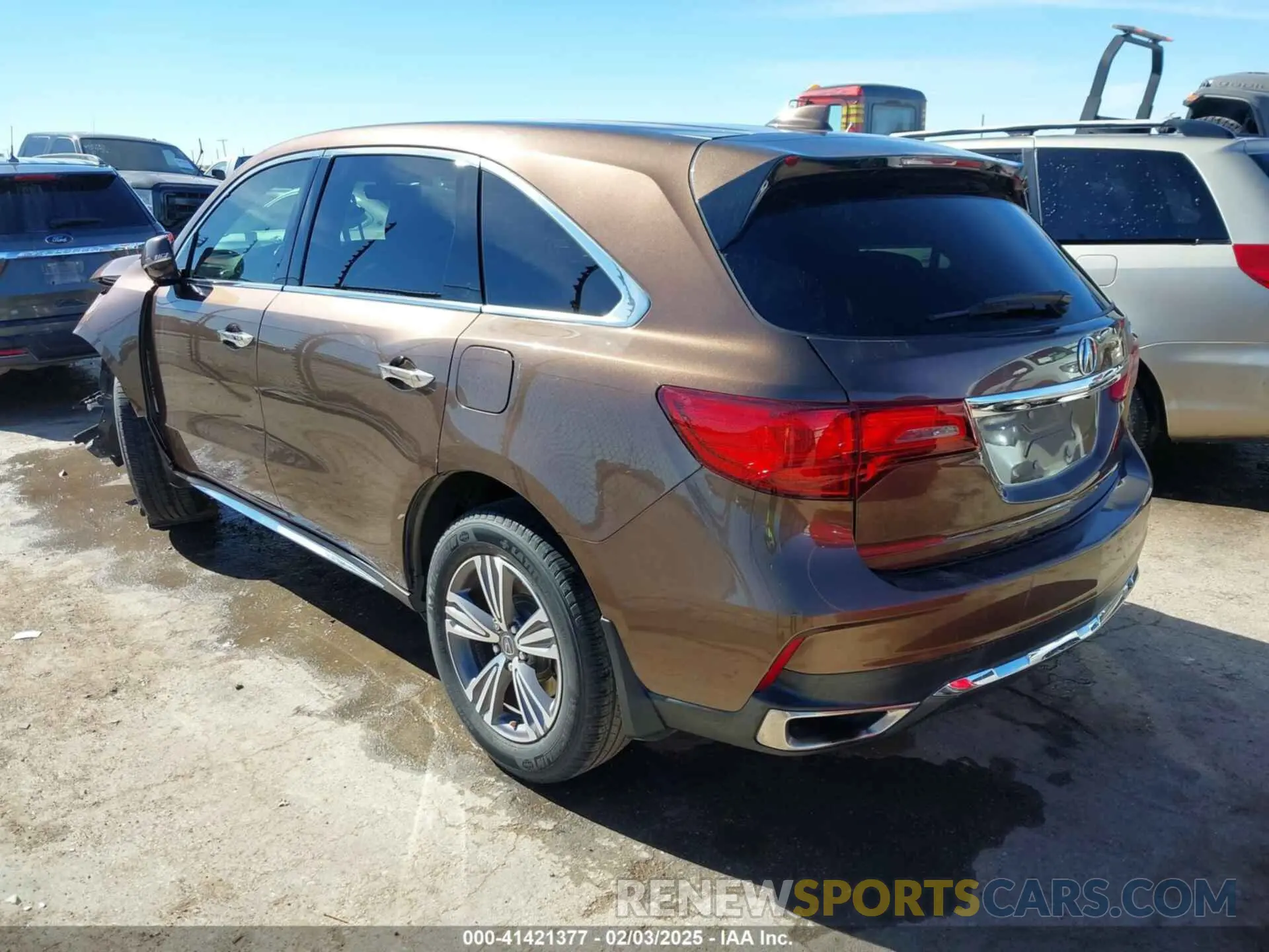 3 fotografías del automóvil dañado 5J8YD3H36KL001065 ACURA MDX 2019