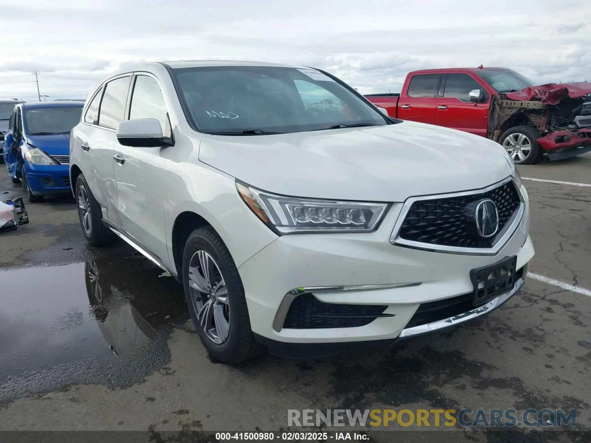 1 fotografías del automóvil dañado 5J8YD3H36KL010655 ACURA MDX 2019