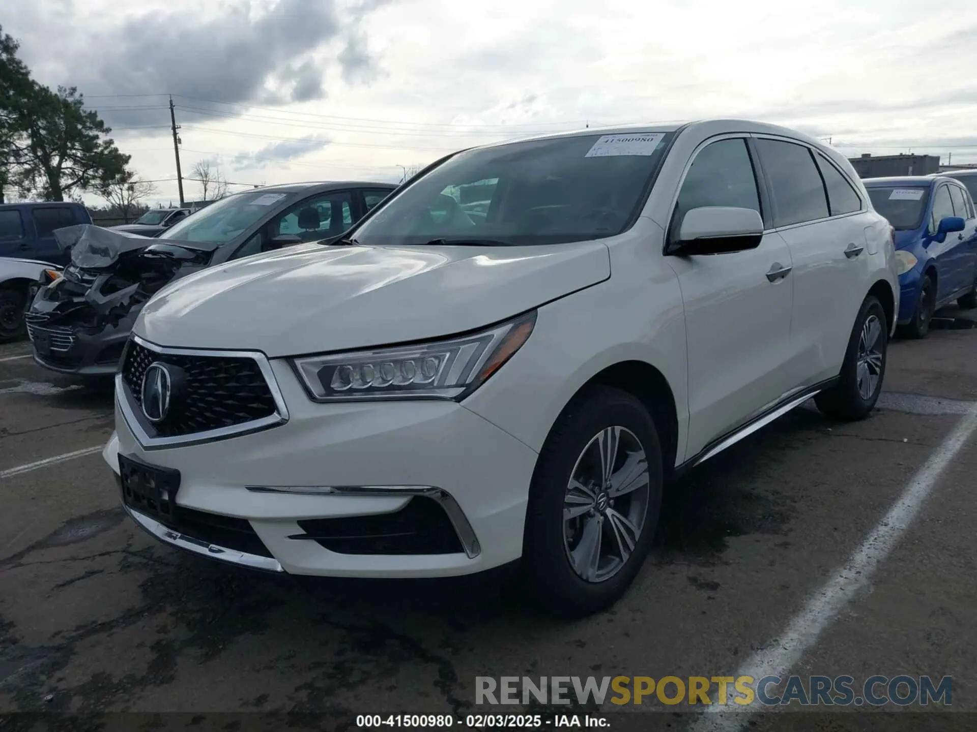 2 fotografías del automóvil dañado 5J8YD3H36KL010655 ACURA MDX 2019