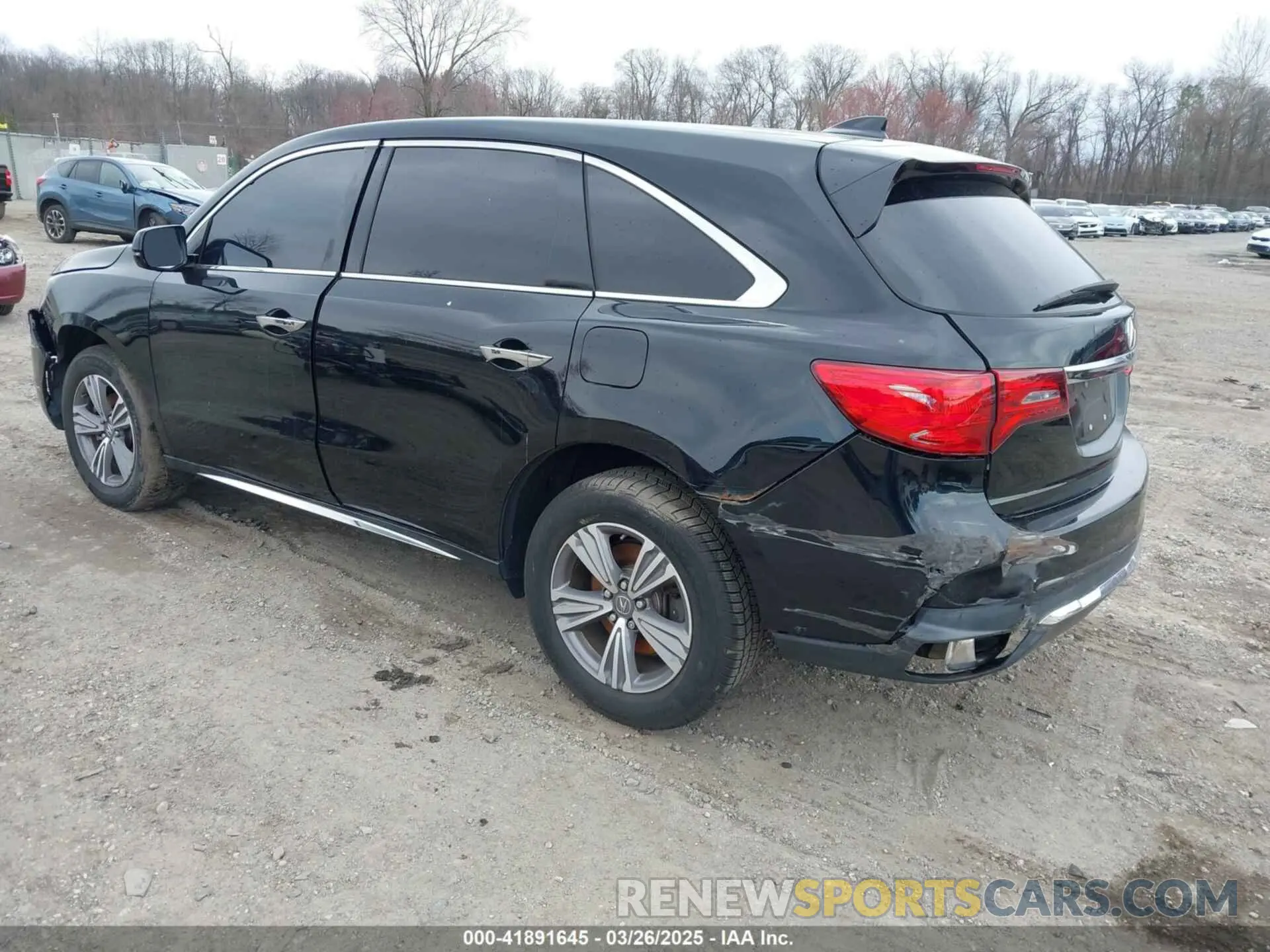 3 fotografías del automóvil dañado 5J8YD3H37KL011278 ACURA MDX 2019