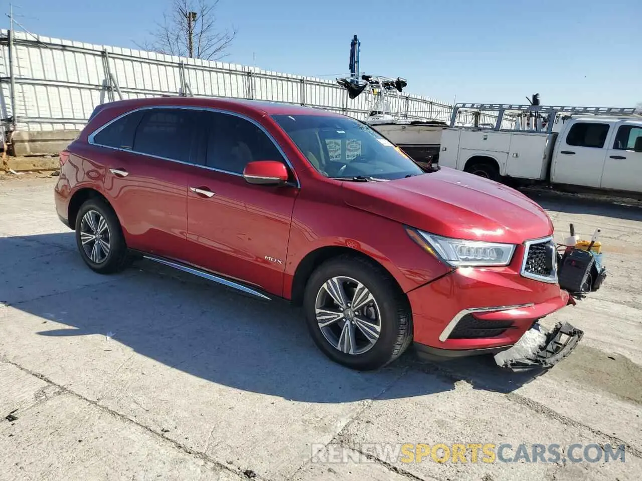 4 fotografías del automóvil dañado 5J8YD3H3XKL003627 ACURA MDX 2019