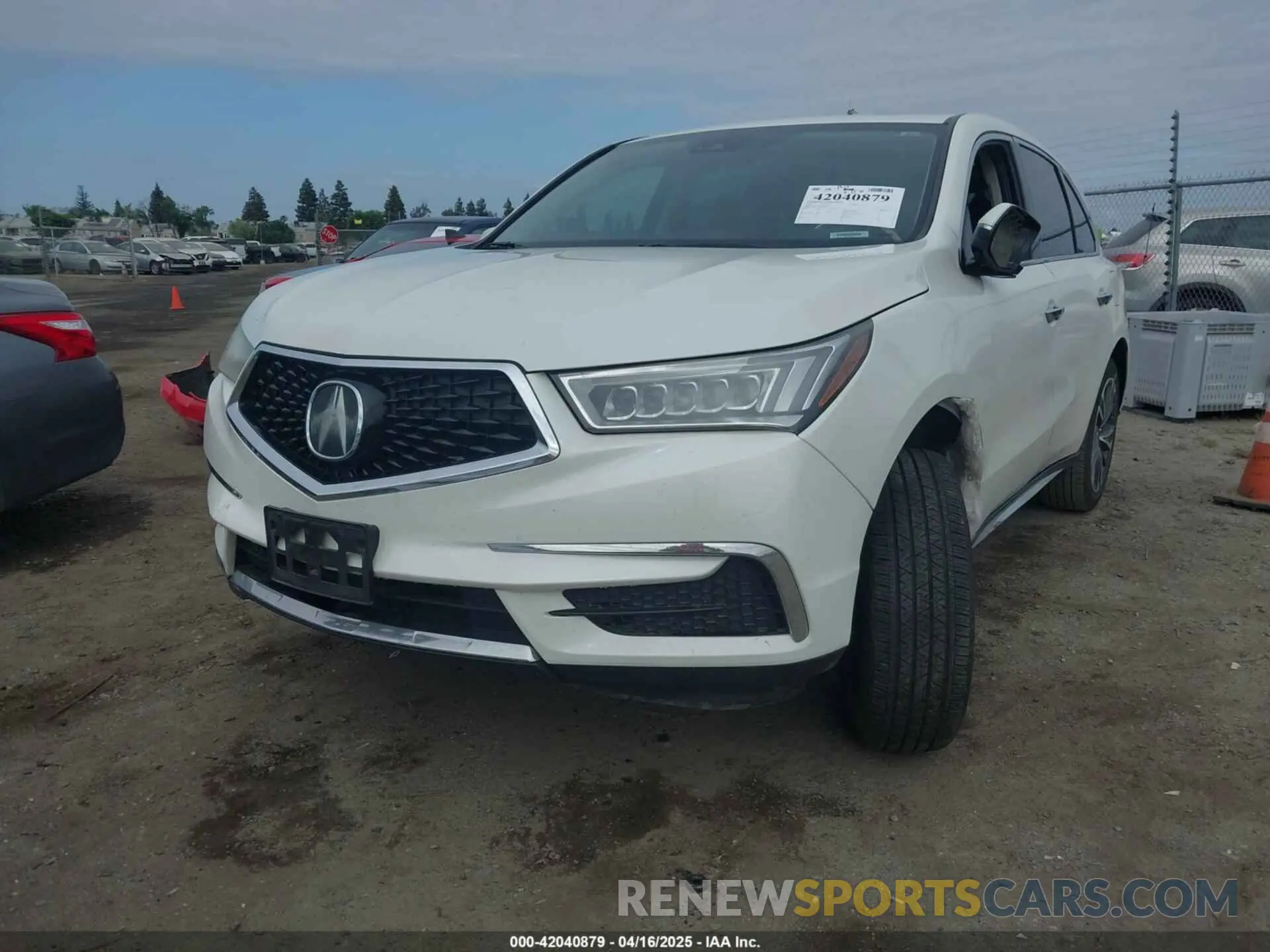 2 fotografías del automóvil dañado 5J8YD3H53KL003230 ACURA MDX 2019