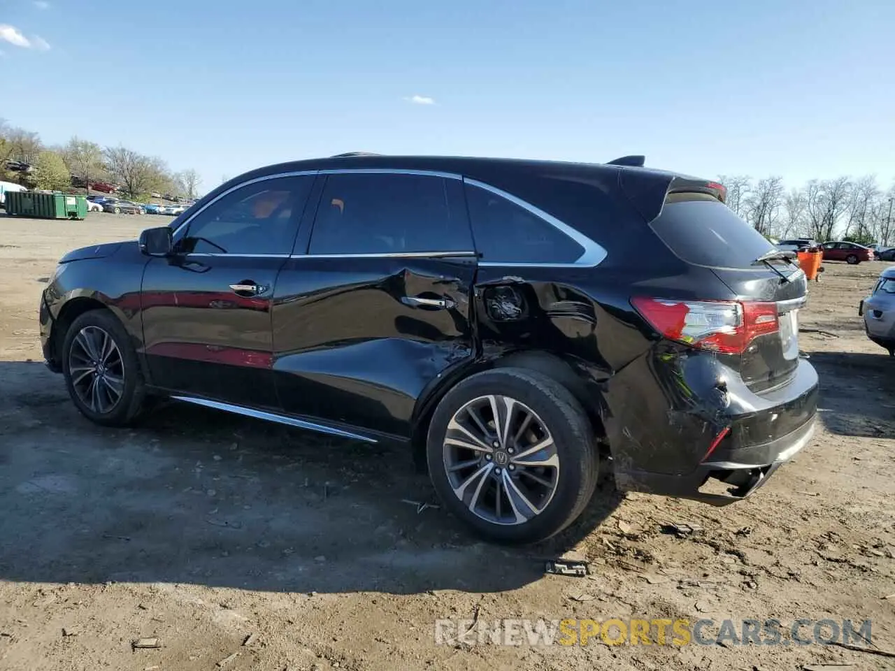 2 fotografías del automóvil dañado 5J8YD3H57KL001707 ACURA MDX 2019