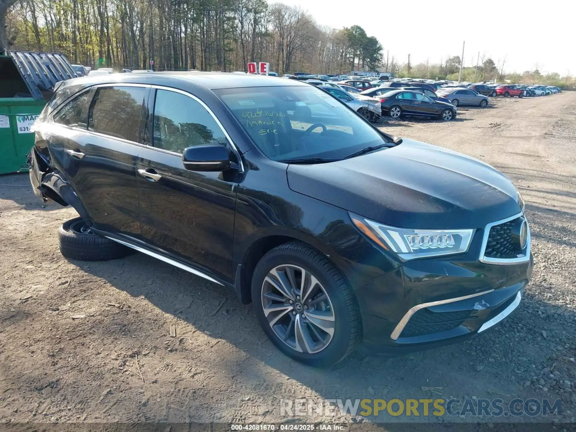 1 fotografías del automóvil dañado 5J8YD3H58KL012747 ACURA MDX 2019