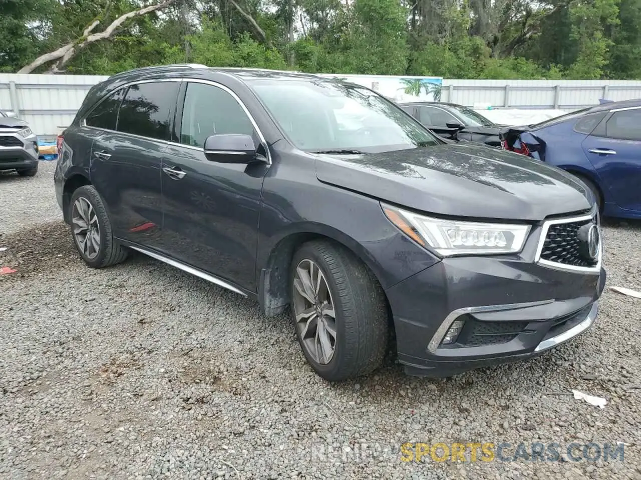 4 fotografías del automóvil dañado 5J8YD3H85KL002607 ACURA MDX 2019