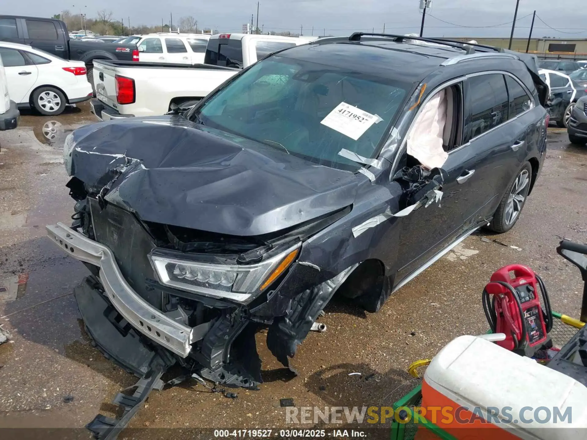 2 fotografías del automóvil dañado 5J8YD3H85KL002610 ACURA MDX 2019
