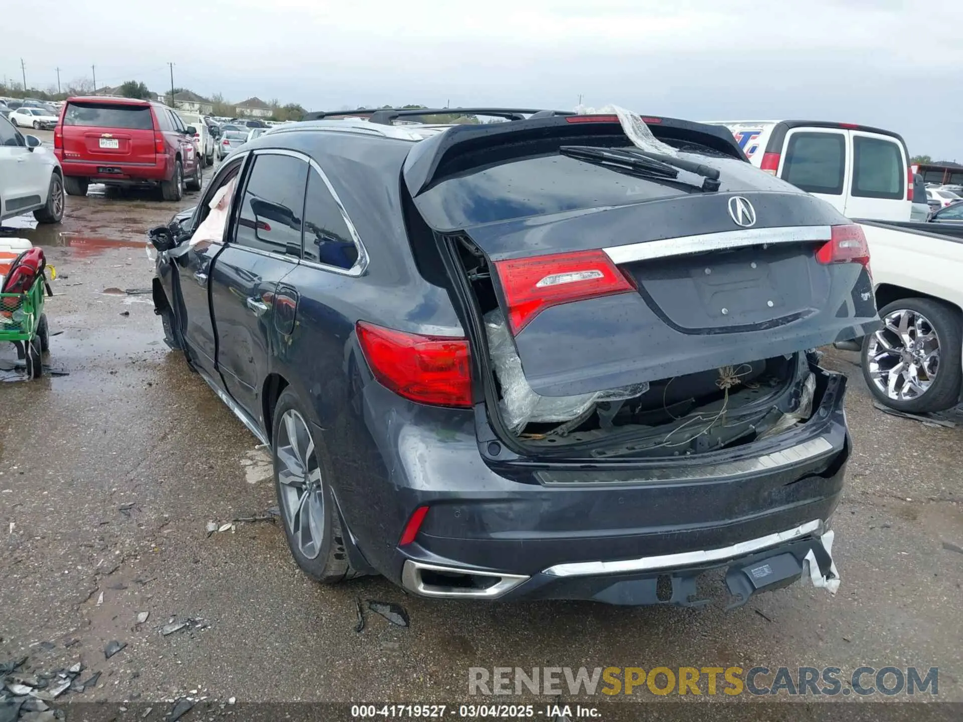 3 fotografías del automóvil dañado 5J8YD3H85KL002610 ACURA MDX 2019