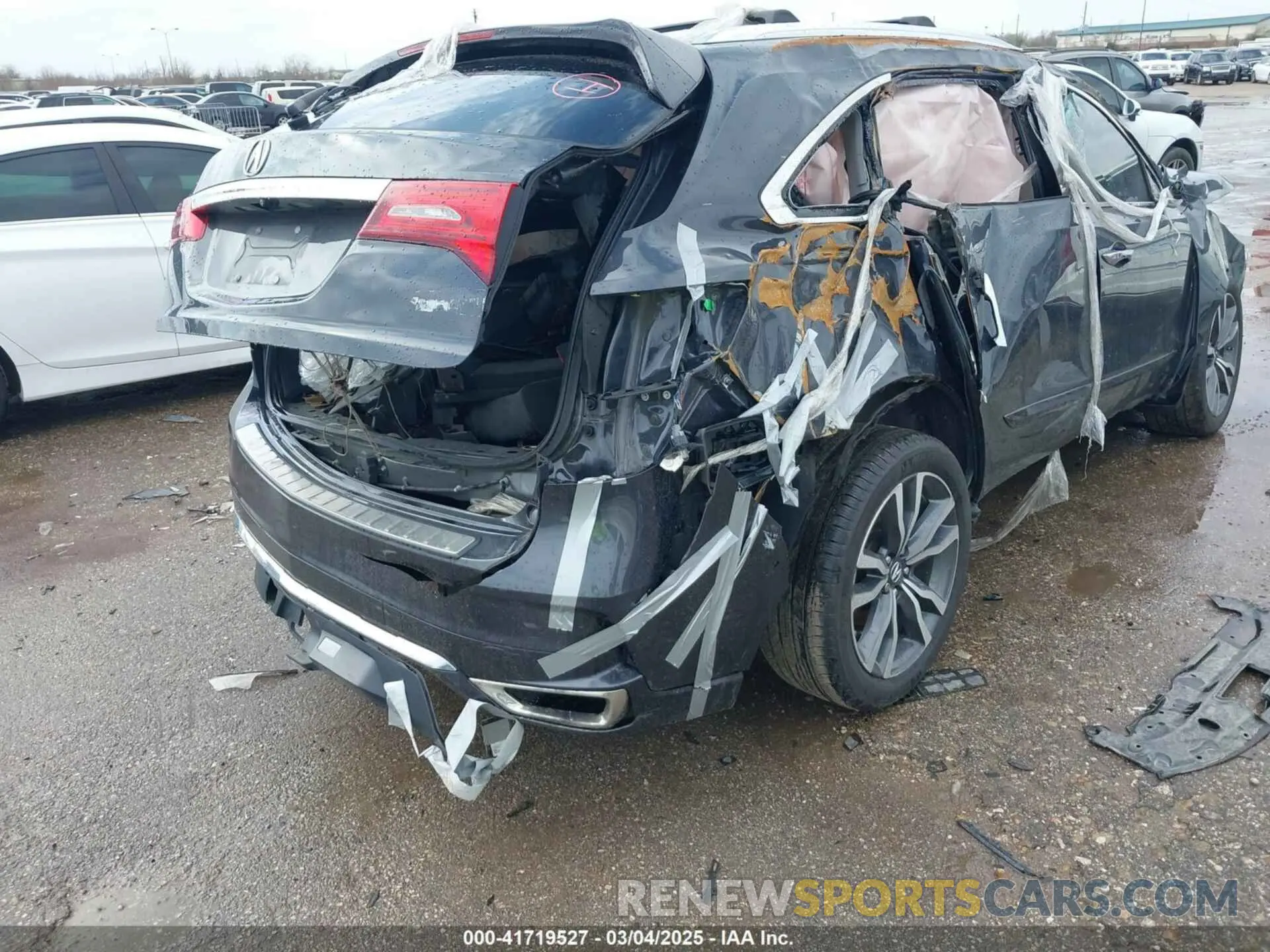 4 fotografías del automóvil dañado 5J8YD3H85KL002610 ACURA MDX 2019