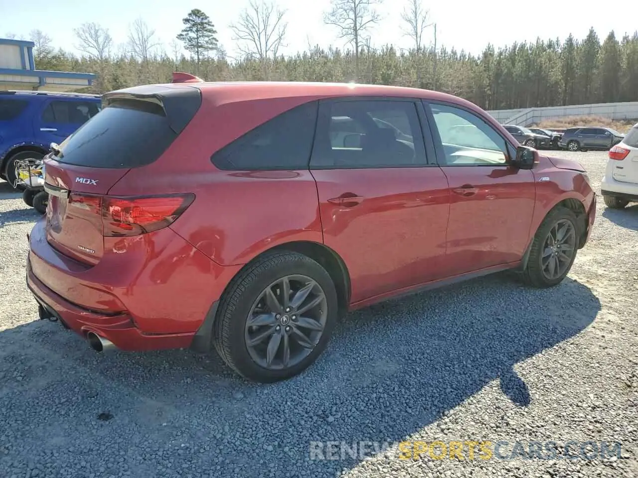 3 fotografías del automóvil dañado 5J8YD4H02KL004329 ACURA MDX 2019