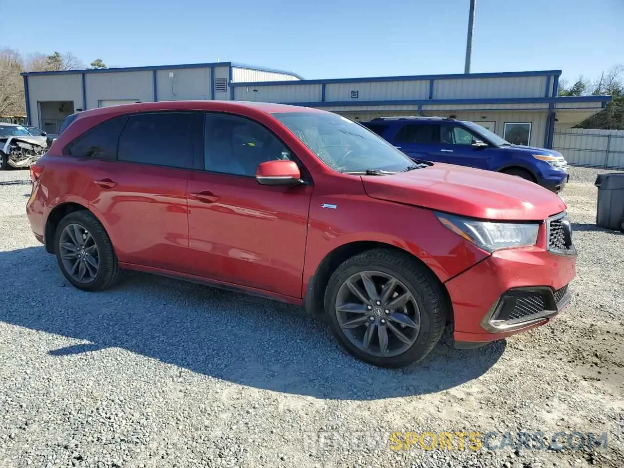 4 fotografías del automóvil dañado 5J8YD4H02KL004329 ACURA MDX 2019