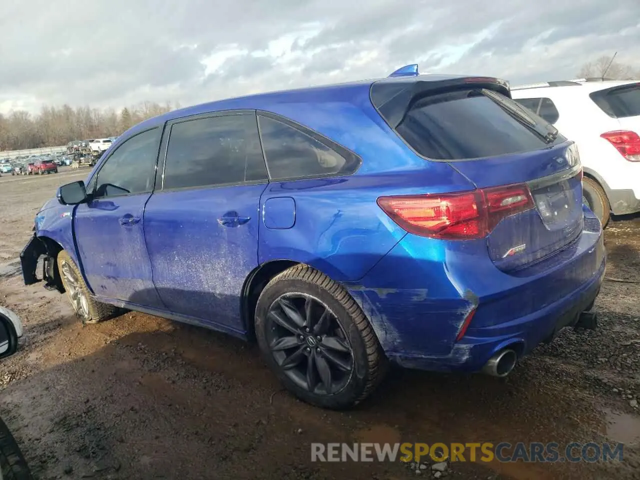 2 fotografías del automóvil dañado 5J8YD4H08KL011219 ACURA MDX 2019