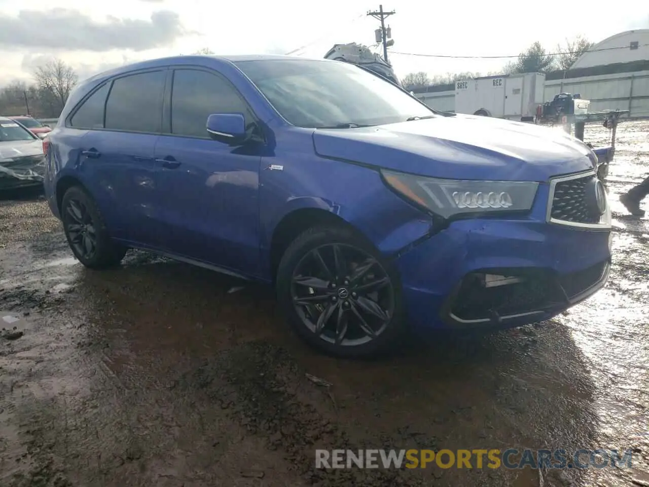 4 fotografías del automóvil dañado 5J8YD4H08KL011219 ACURA MDX 2019