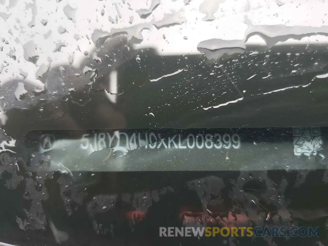 16 fotografías del automóvil dañado 5J8YD4H0XKL008399 ACURA MDX 2019