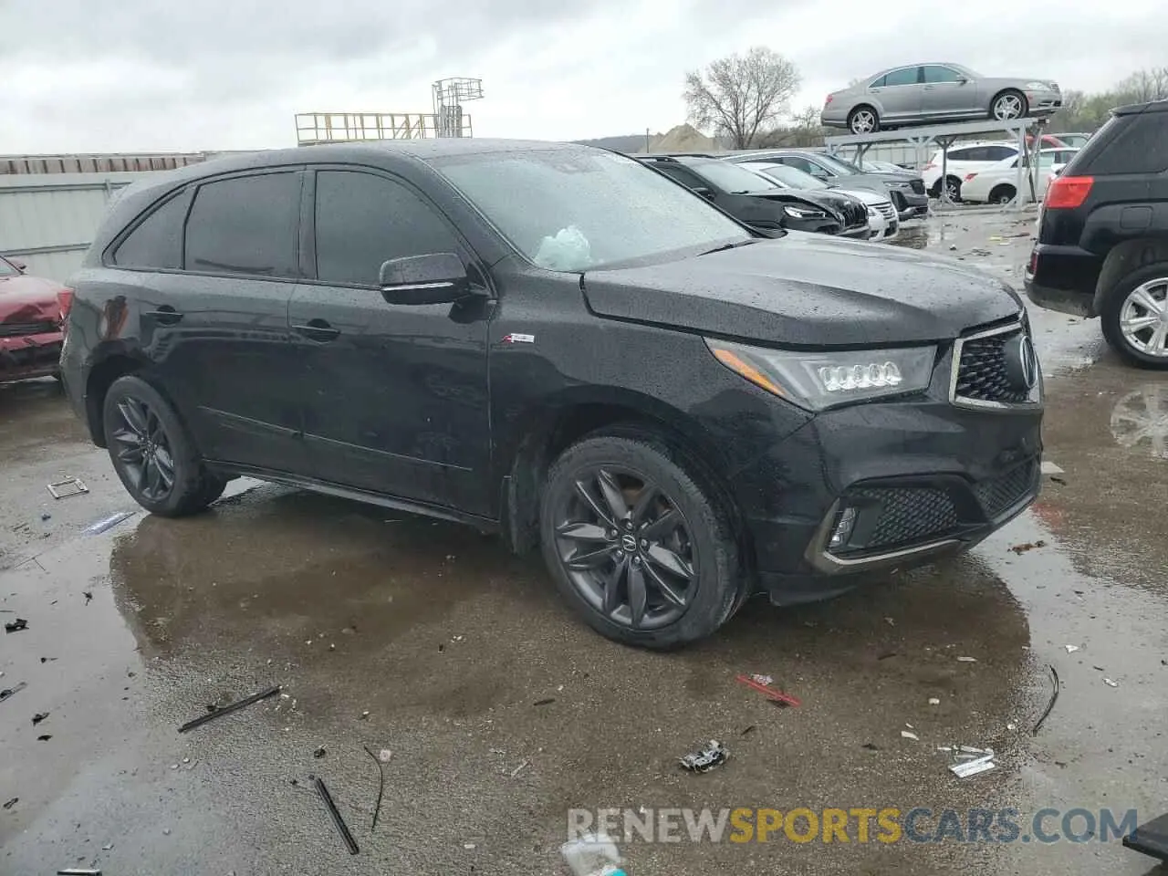 4 fotografías del automóvil dañado 5J8YD4H0XKL008399 ACURA MDX 2019