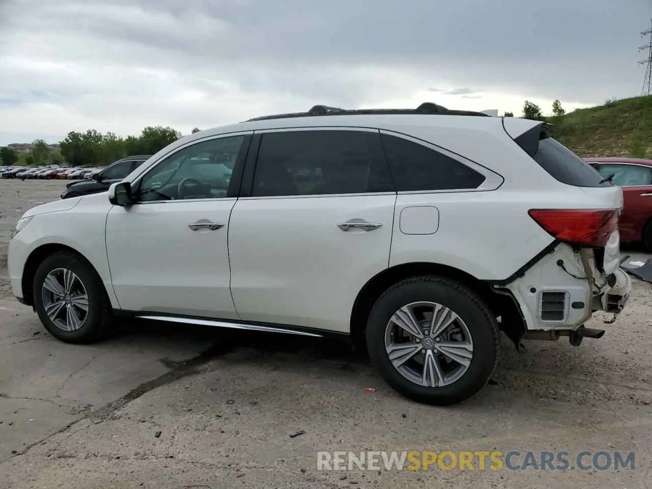 2 fotografías del automóvil dañado 5J8YD4H34KL035107 ACURA MDX 2019