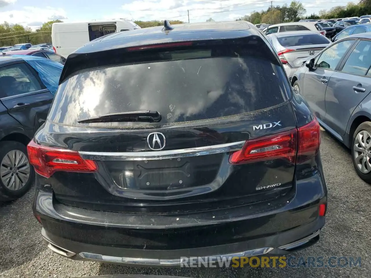 6 fotografías del automóvil dañado 5J8YD4H36KL036503 ACURA MDX 2019