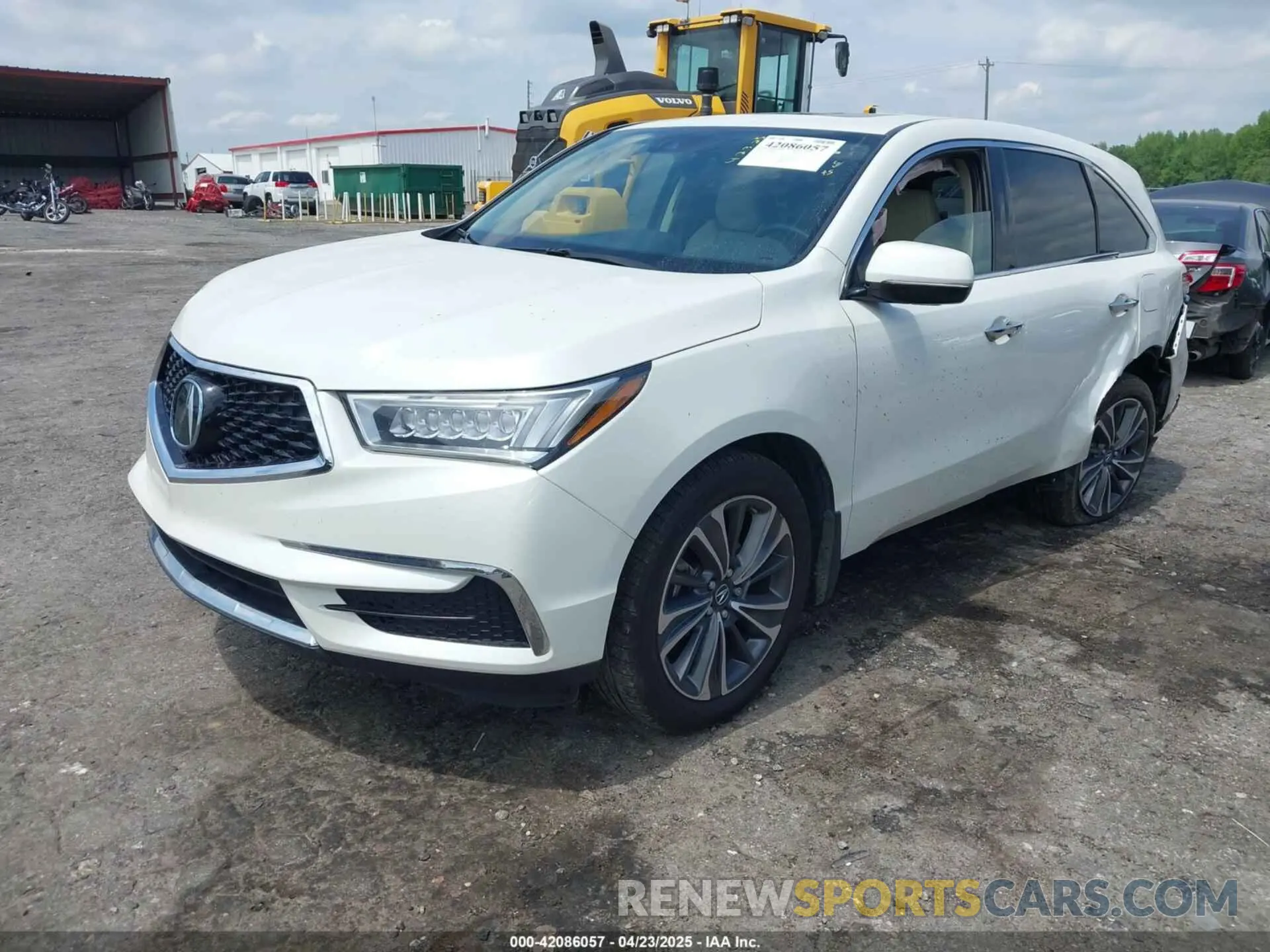 2 fotografías del automóvil dañado 5J8YD4H55KL000447 ACURA MDX 2019