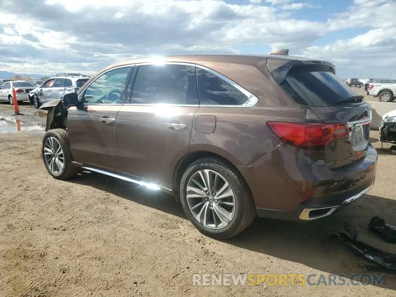 2 fotografías del automóvil dañado 5J8YD4H55KL018219 ACURA MDX 2019