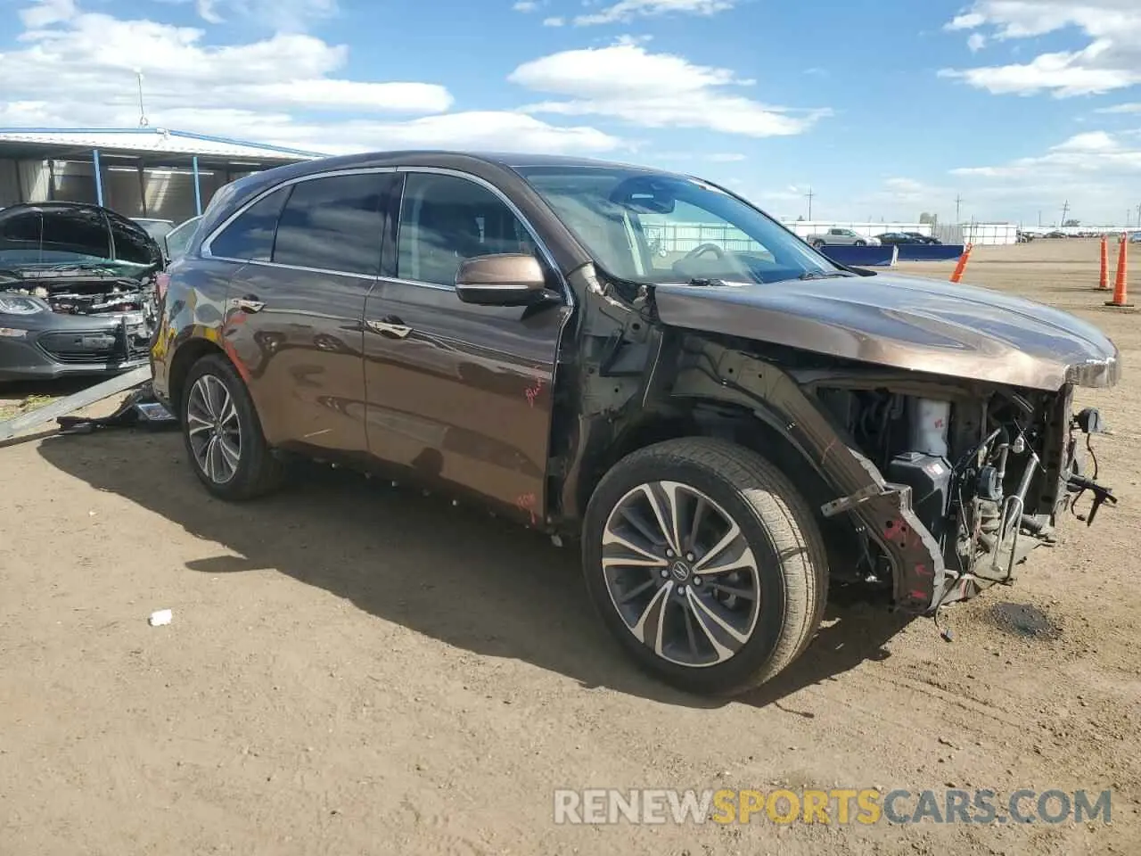 4 fotografías del automóvil dañado 5J8YD4H55KL018219 ACURA MDX 2019