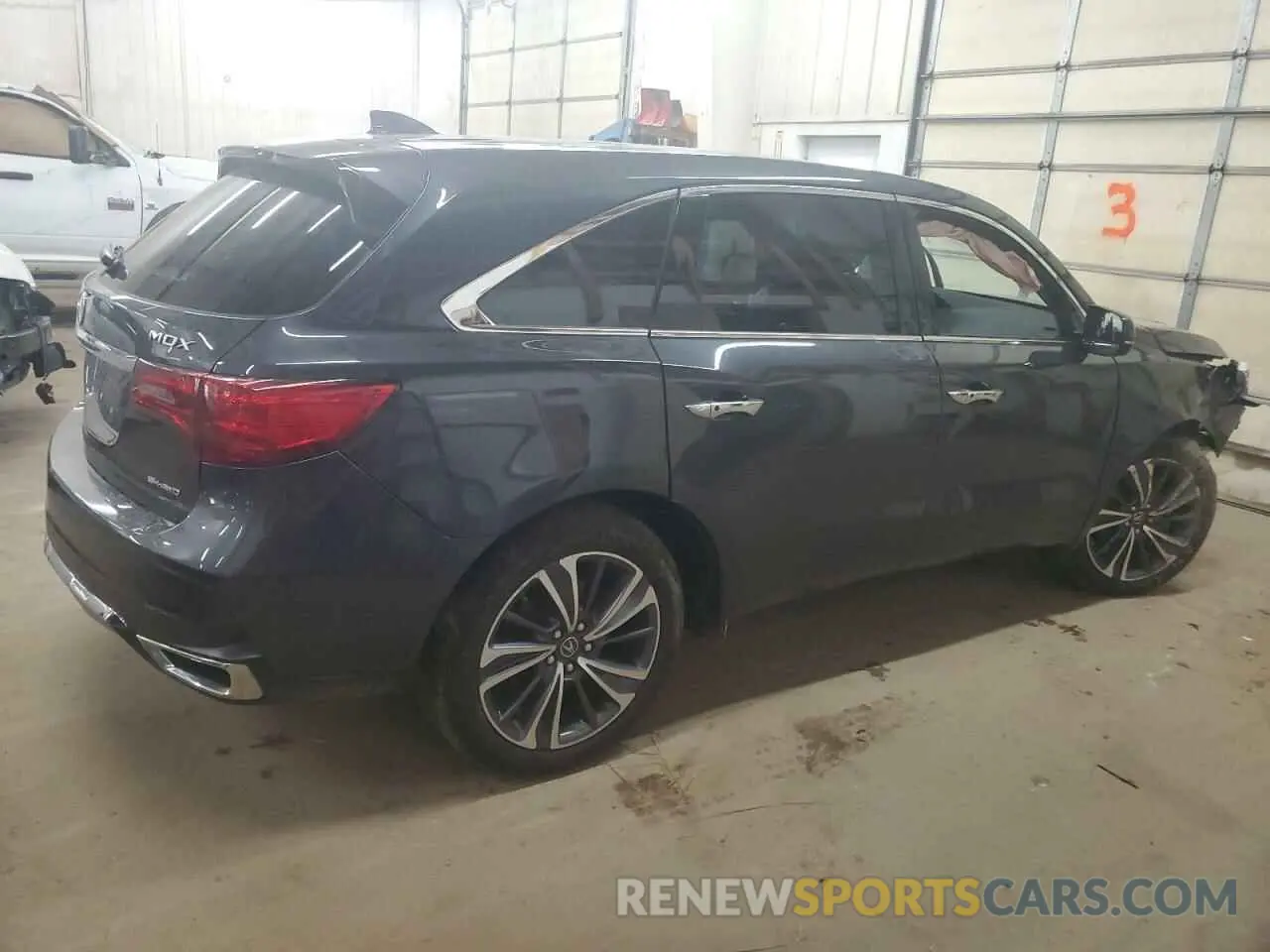 3 fotografías del automóvil dañado 5J8YD4H56KL009397 ACURA MDX 2019