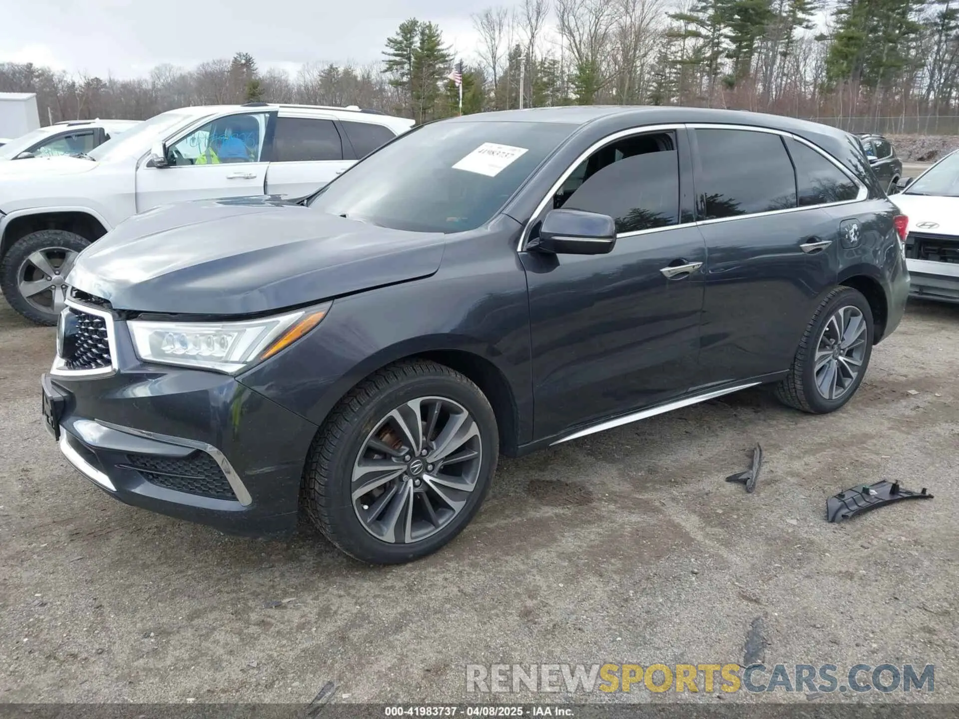 2 fotografías del automóvil dañado 5J8YD4H57KL010798 ACURA MDX 2019