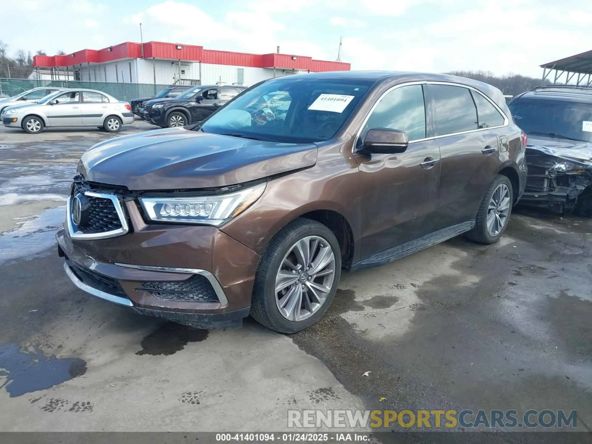 2 fotografías del automóvil dañado 5J8YD4H57KL018187 ACURA MDX 2019