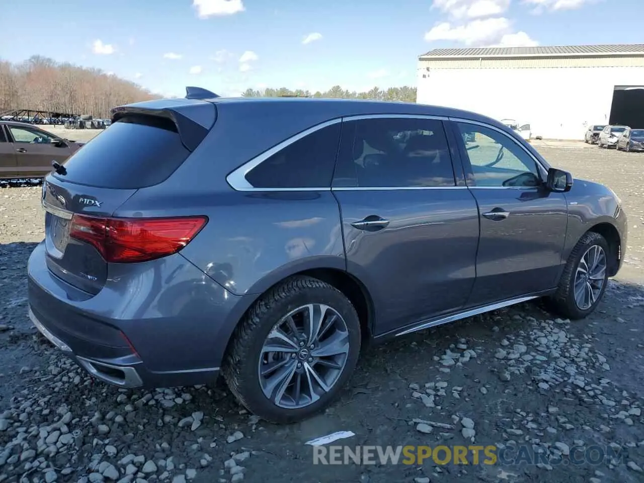 3 fotografías del automóvil dañado 5J8YD7H50KL000227 ACURA MDX 2019