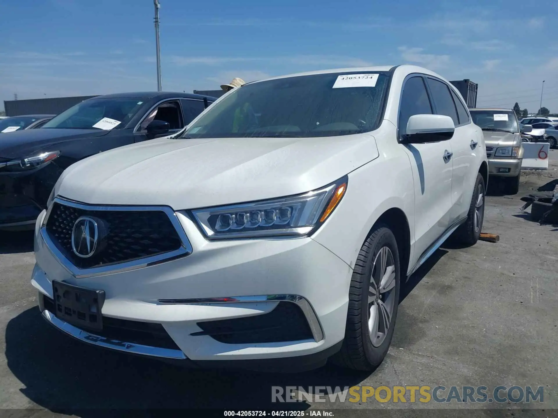 2 fotografías del automóvil dañado 5J8YD3H37LL006325 ACURA MDX 2020