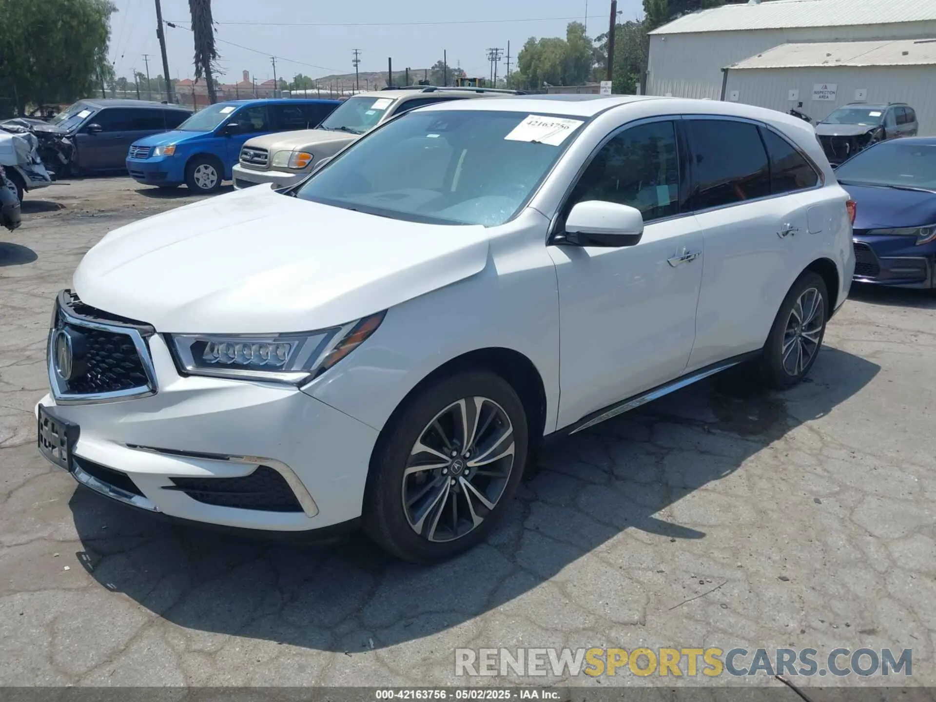 2 fotografías del automóvil dañado 5J8YD3H54LL001794 ACURA MDX 2020