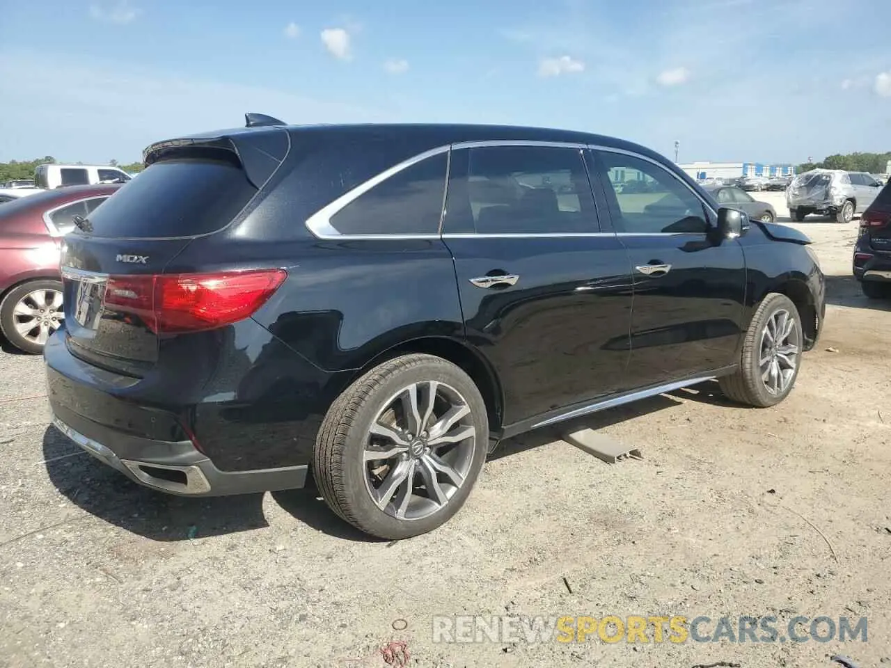 3 fotografías del automóvil dañado 5J8YD3H59LL018154 ACURA MDX 2020