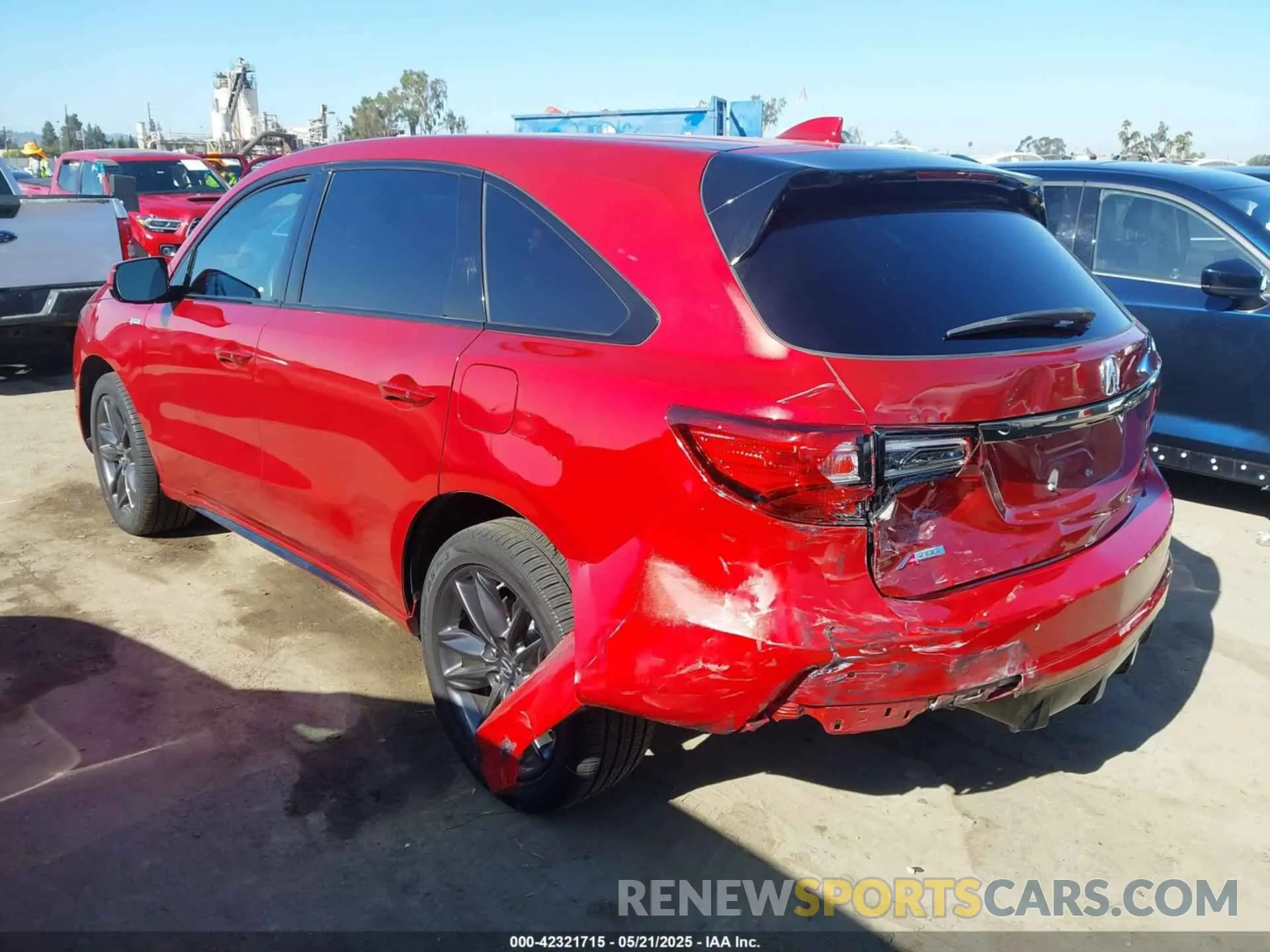 3 fotografías del automóvil dañado 5J8YD4H03LL025126 ACURA MDX 2020