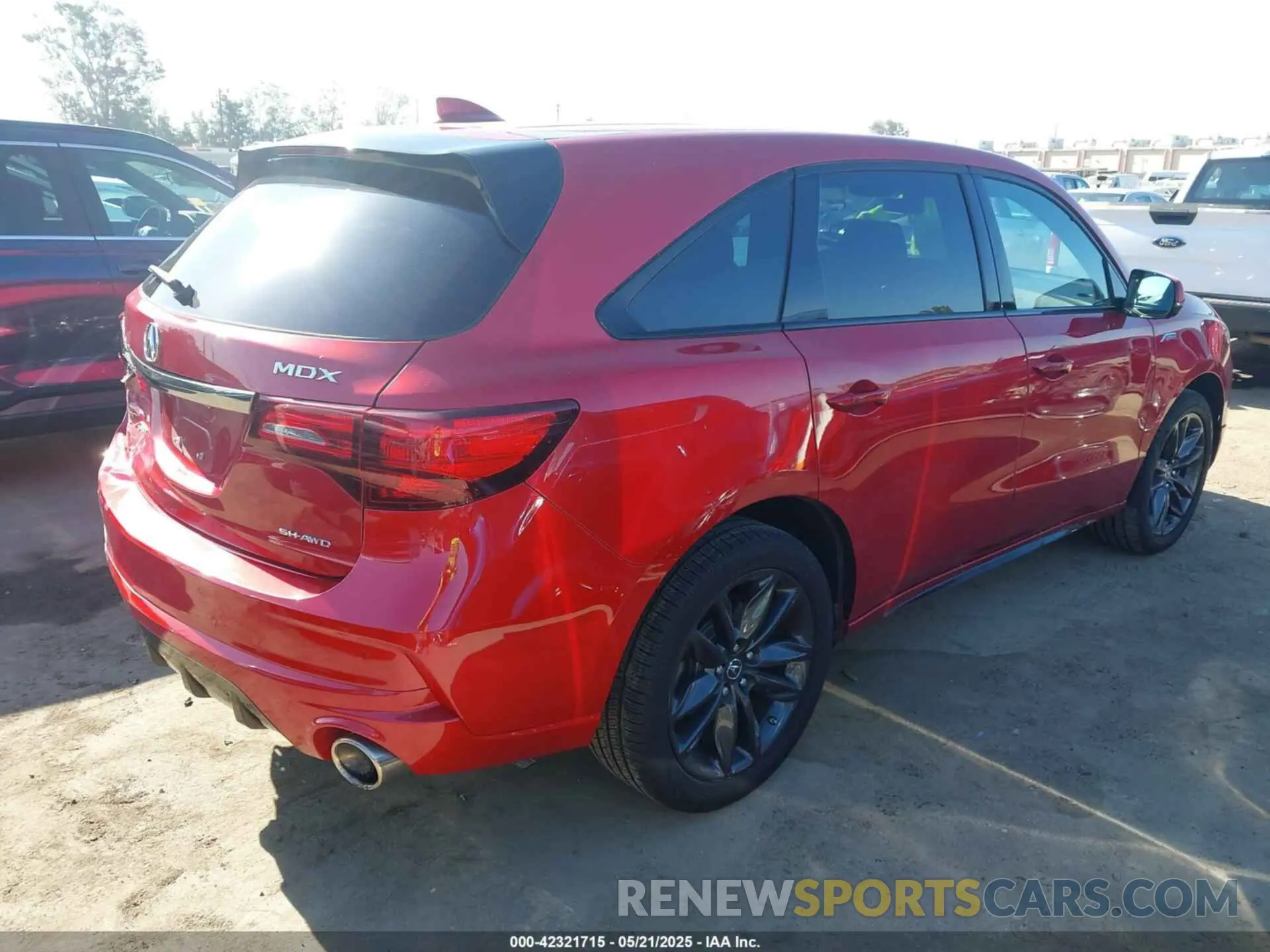 4 fotografías del automóvil dañado 5J8YD4H03LL025126 ACURA MDX 2020