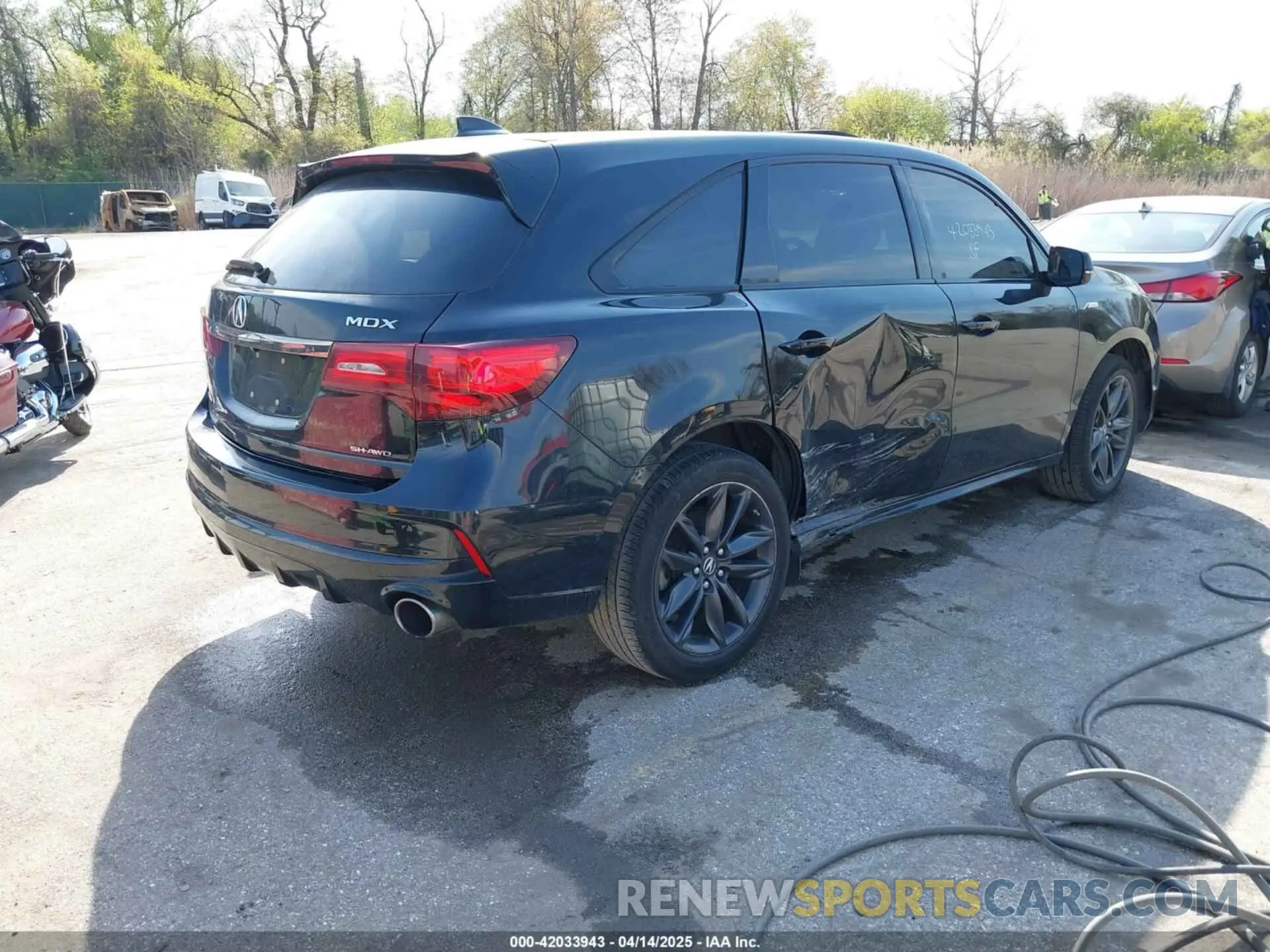 4 fotografías del automóvil dañado 5J8YD4H09LL020223 ACURA MDX 2020