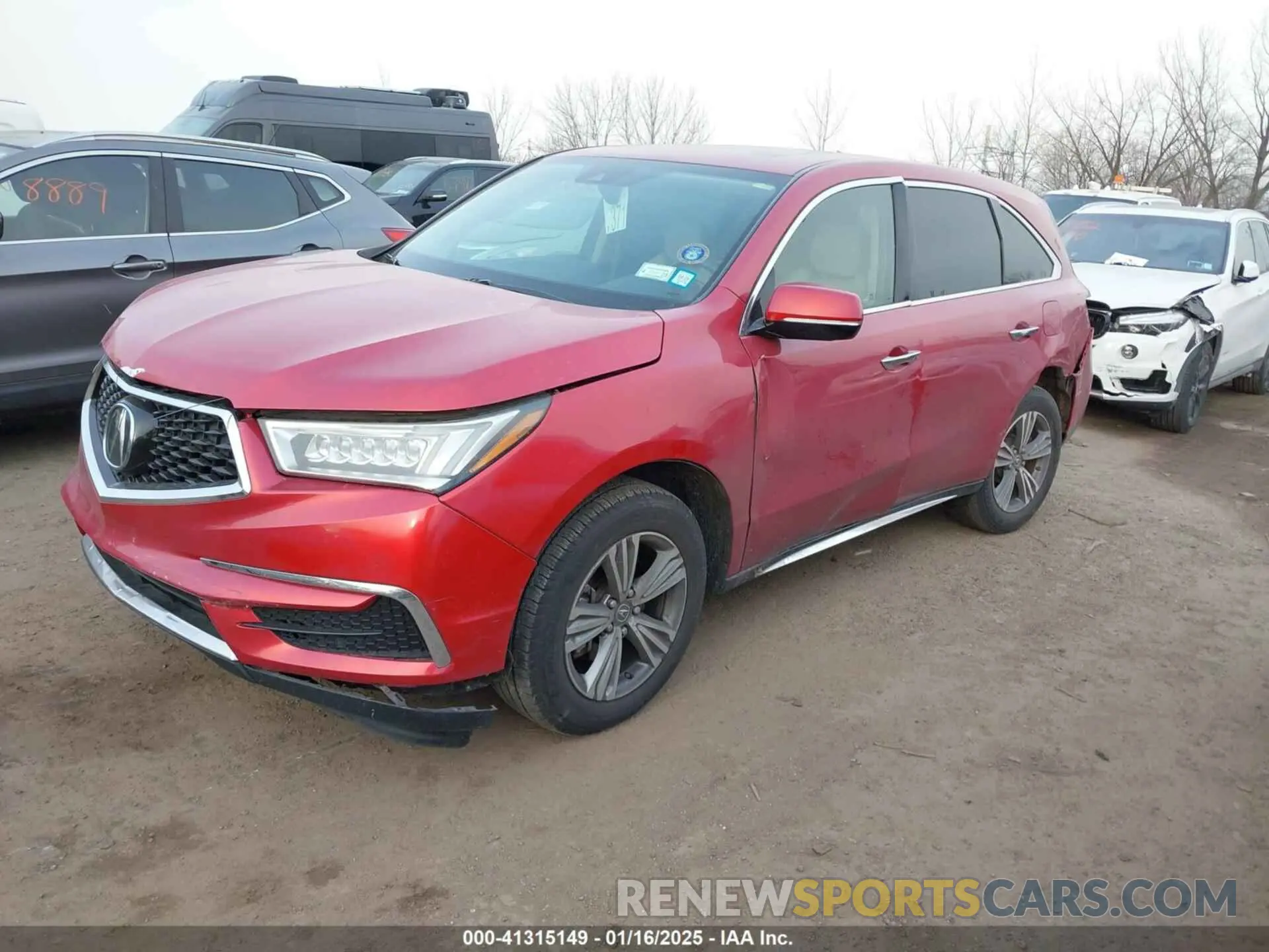 2 fotografías del automóvil dañado 5J8YD4H31LL049113 ACURA MDX 2020