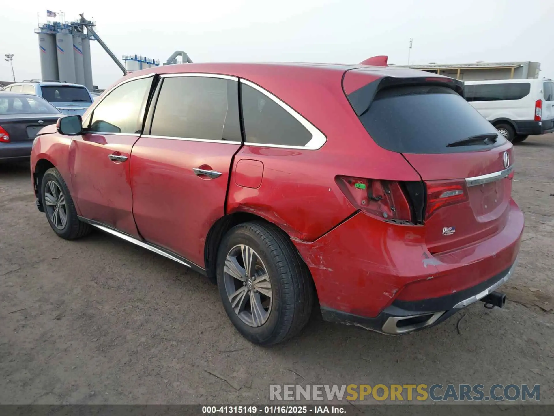 3 fotografías del automóvil dañado 5J8YD4H31LL049113 ACURA MDX 2020