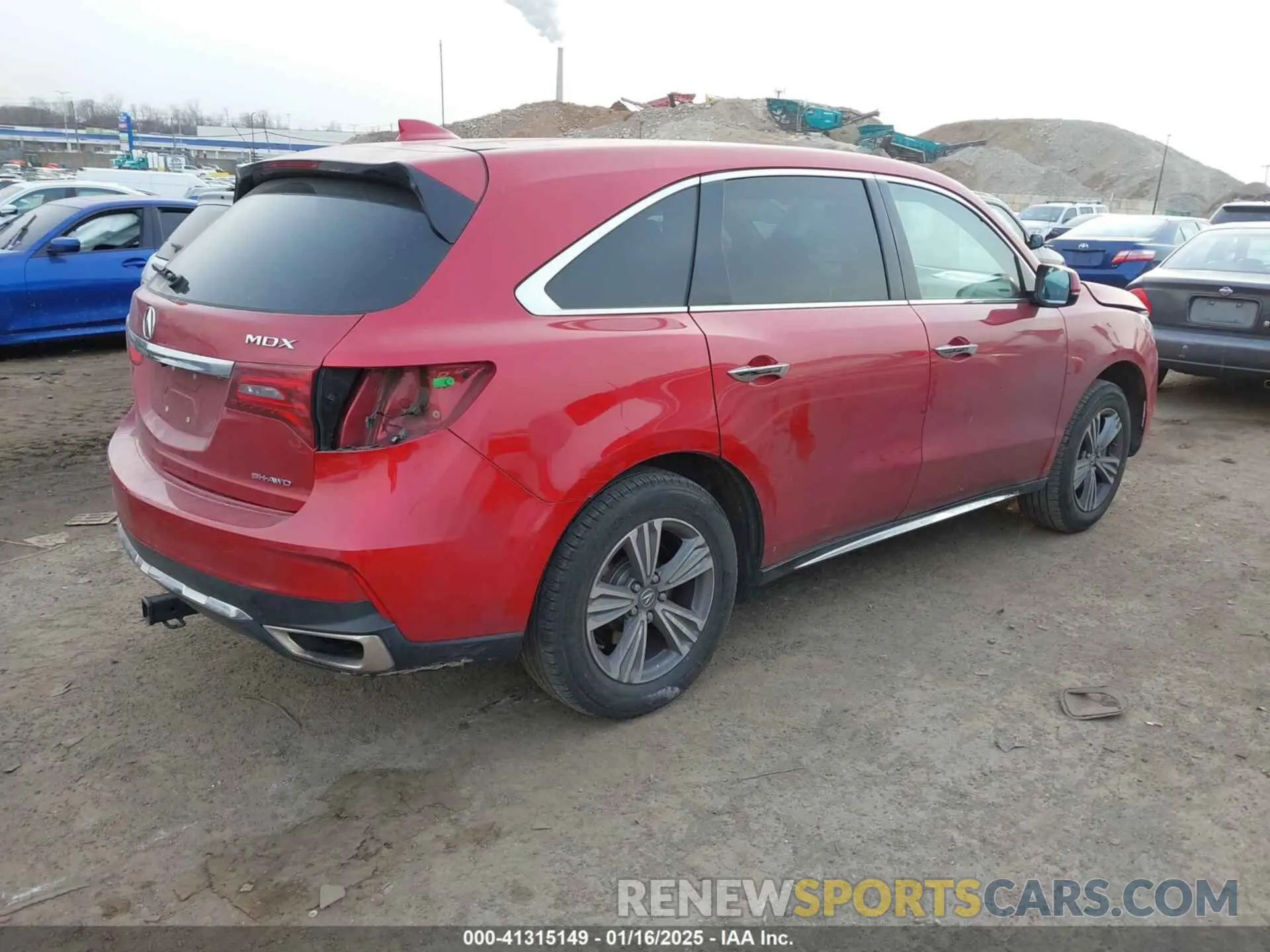 4 fotografías del automóvil dañado 5J8YD4H31LL049113 ACURA MDX 2020