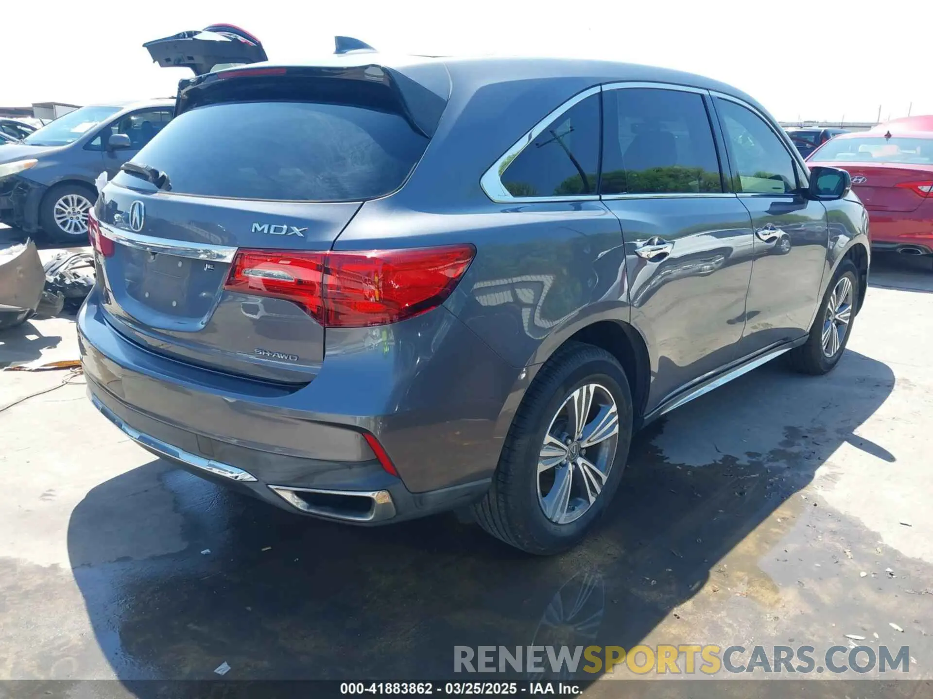 4 fotografías del automóvil dañado 5J8YD4H32LL000423 ACURA MDX 2020