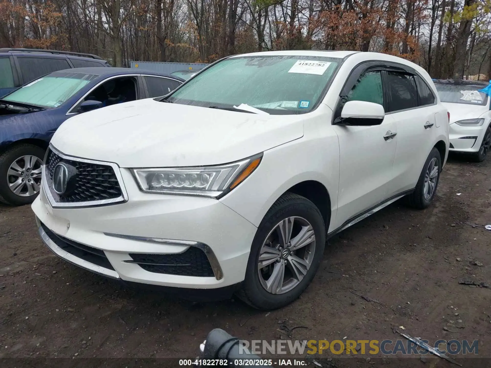 2 fotografías del automóvil dañado 5J8YD4H32LL002611 ACURA MDX 2020