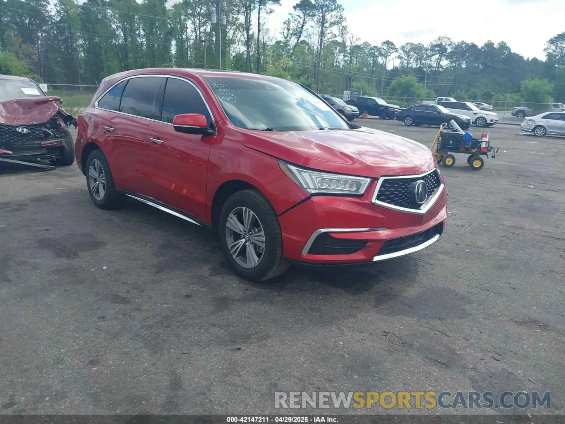 1 fotografías del automóvil dañado 5J8YD4H33LL033270 ACURA MDX 2020